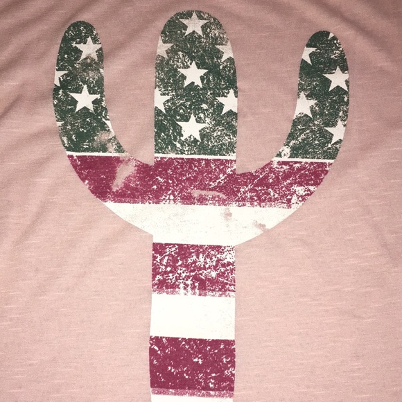Graphic Blush Pink Cactus Tee - Picture 3 of 3